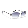 Rimless Sunglasses (Grey Lens | Gun Matel Frame - SLMG9058)
