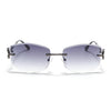 Rimless Sunglasses (Grey Lens | Gun Matel Frame - SLMG9058)