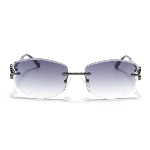 Rimless Sunglasses (Grey Lens | Gun Matel Frame - SLMG9058)