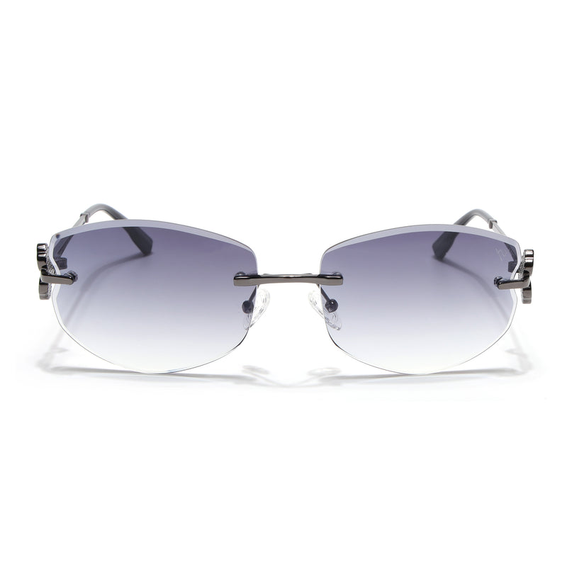 Rimless Sunglasses (Grey Lens | Gun Matel Frame - SLMG9058)