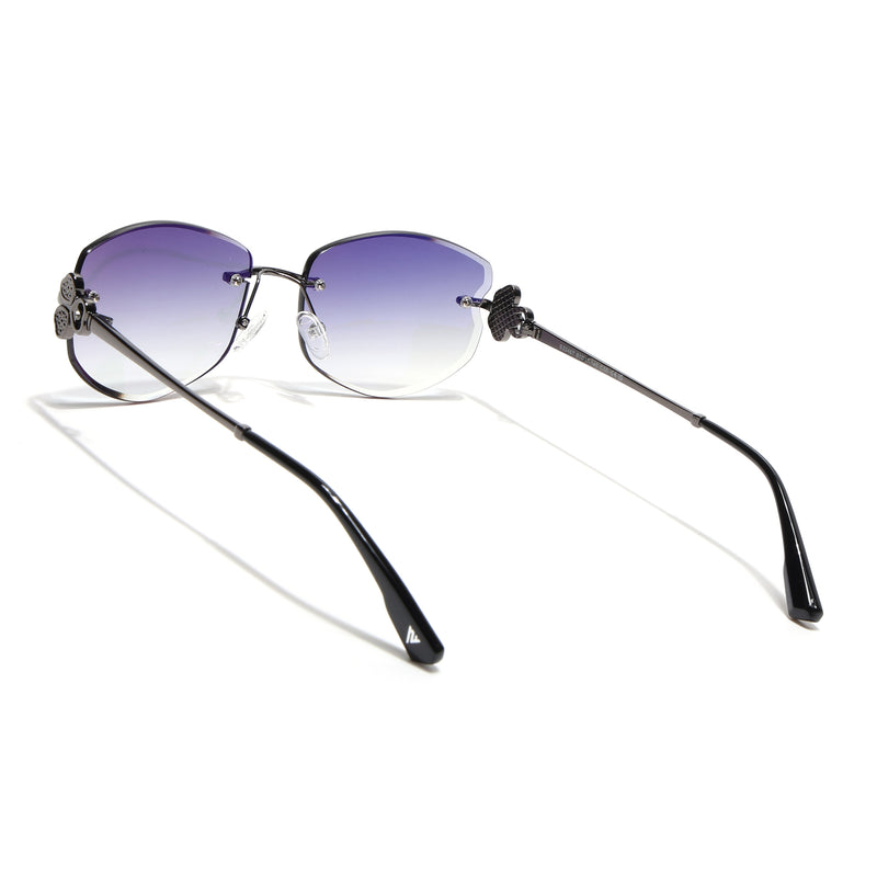 Rimless Sunglasses (Grey Lens | Gun Matel Frame - SLMG9058)