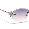Rimless Sunglasses (Peach Lens | Silver Frame - SLMG9060)