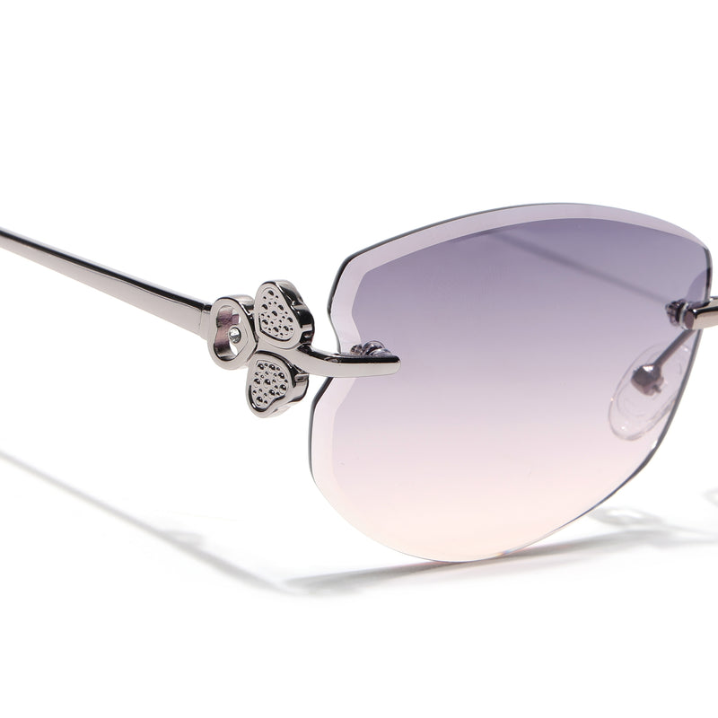 Rimless Sunglasses (Peach Lens | Silver Frame - SLMG9060)