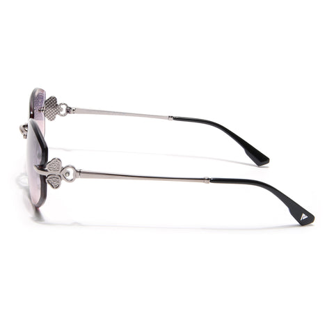 Rimless Sunglasses (Peach Lens | Silver Frame - SLMG9060)