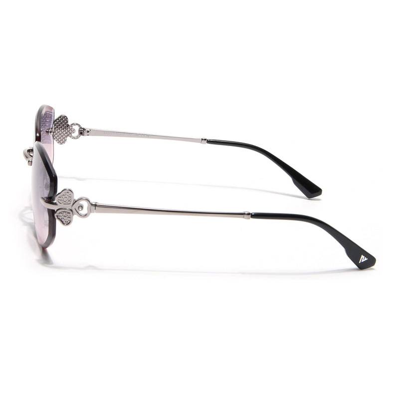 Rimless Sunglasses (Peach Lens | Silver Frame - SLMG9060)