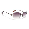 Rimless Sunglasses (Brown Lens | Brown Frame - SLMG9061)