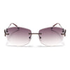 Rimless Sunglasses (Brown Lens | Brown Frame - SLMG9061)