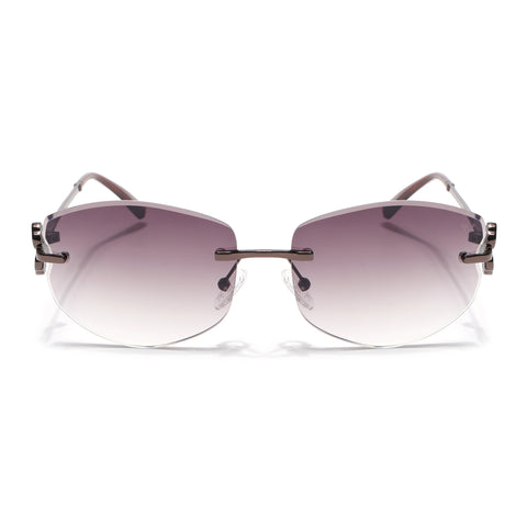 Rimless Sunglasses (Brown Lens | Brown Frame - SLMG9061)