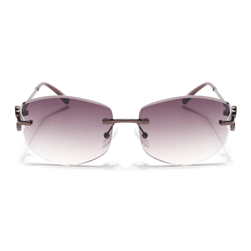 Rimless Sunglasses (Brown Lens | Brown Frame - SLMG9061)