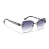 Rimless Sunglasses (Grey Lens | Gun Matel Frame - SLMG9048)