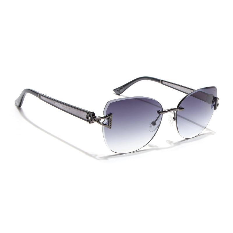 Rimless Sunglasses (Grey Lens | Gun Matel Frame - SLMG9048)