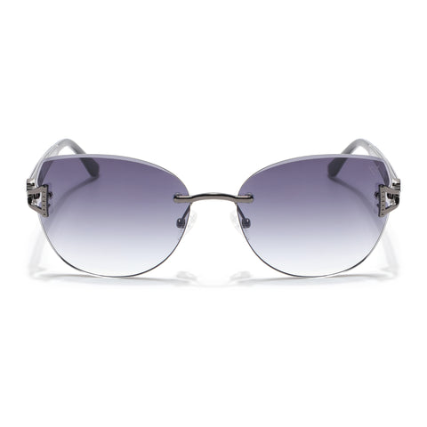 Rimless Sunglasses (Grey Lens | Gun Matel Frame - SLMG9048)
