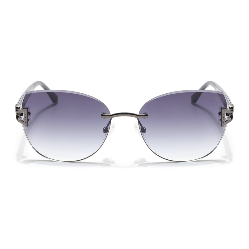 Rimless Sunglasses (Grey Lens | Gun Matel Frame - SLMG9048)