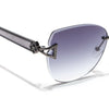 Rimless Sunglasses (Grey Lens | Gun Matel Frame - SLMG9048)