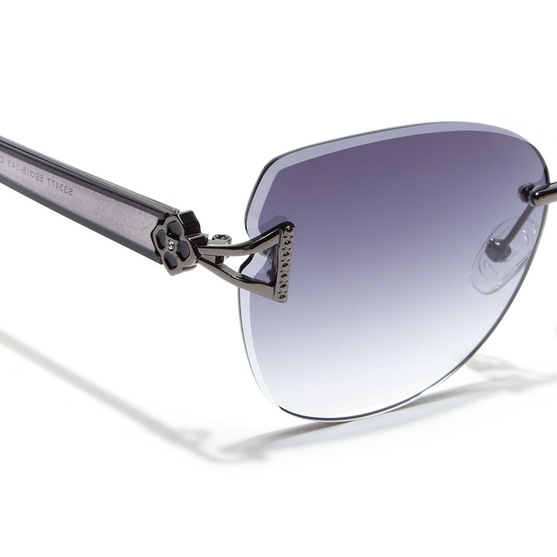 Rimless Sunglasses (Grey Lens | Gun Matel Frame - SLMG9048)
