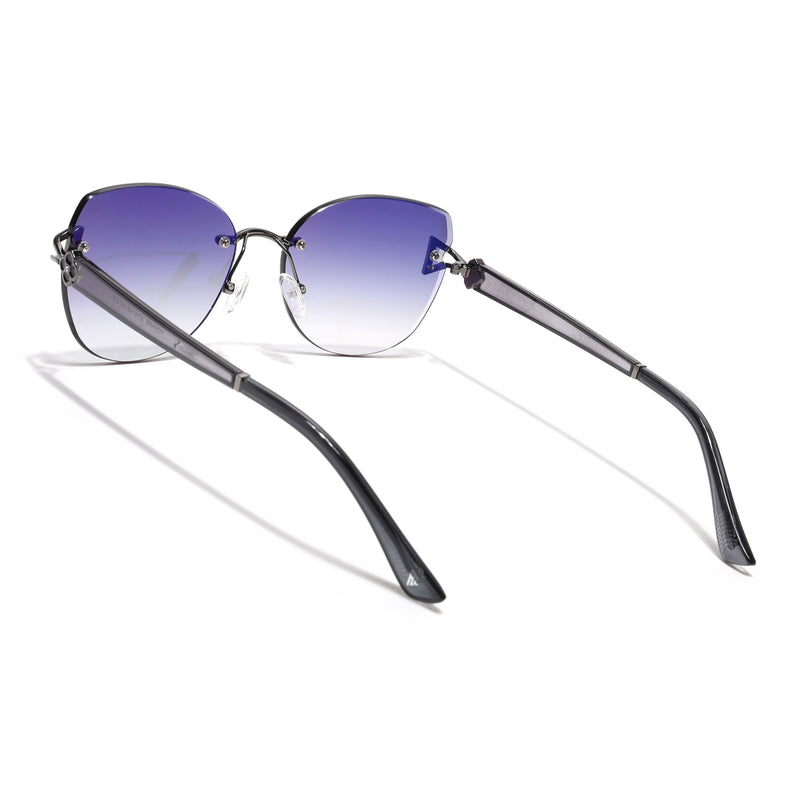 Rimless Sunglasses (Grey Lens | Gun Matel Frame - SLMG9048)