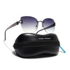 Rimless Sunglasses (Grey Lens | Gun Matel Frame - SLMG9048)