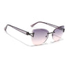Rimless Sunglasses (Peach Lens | Gun Matel Frame - SLMG9049)