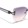 Rimless Sunglasses (Peach Lens | Gun Matel Frame - SLMG9049)