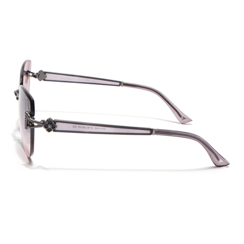 Rimless Sunglasses (Peach Lens | Gun Matel Frame - SLMG9049)
