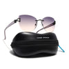 Rimless Sunglasses (Peach Lens | Gun Matel Frame - SLMG9049)