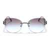 Rimless Sunglasses (Olive Lens | Gun Matel Frame - SLMG9050)