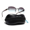 Rimless Sunglasses (Olive Lens | Gun Matel Frame - SLMG9050)