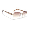 Rimless Sunglasses (Brown Lens | Golden Frame - SLMG9052)