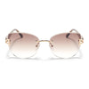 Rimless Sunglasses (Brown Lens | Golden Frame - SLMG9052)