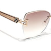 Rimless Sunglasses (Brown Lens | Golden Frame - SLMG9052)