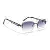 Rimless Sunglasses (Grey Lens | Gun Matel Frame - SLMG9043)