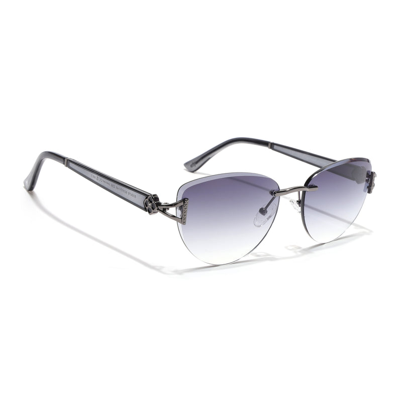 Rimless Sunglasses (Grey Lens | Gun Matel Frame - SLMG9043)