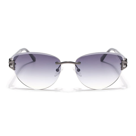 Rimless Sunglasses (Grey Lens | Gun Matel Frame - SLMG9043)