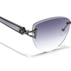Rimless Sunglasses (Grey Lens | Gun Matel Frame - SLMG9043)