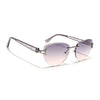 Rimless Sunglasses (Peach Lens | Silver Frame - SLMG9044)