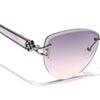 Rimless Sunglasses (Peach Lens | Silver Frame - SLMG9044)