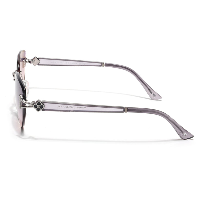 Rimless Sunglasses (Peach Lens | Silver Frame - SLMG9044)