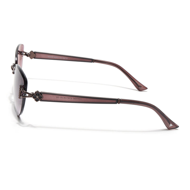Rimless Sunglasses (Brown Lens | Brown Frame - SLMG9045)