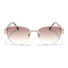 Rimless Sunglasses (Light Brown Lens | Golden Frame - SLMG9046)