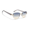 Rimless Sunglasses (Blue Lens | Golden Frame - SLMG9047)