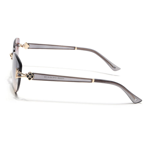 Rimless Sunglasses (Blue Lens | Golden Frame - SLMG9047)