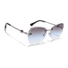 Oversize Sunglasses (Green Lens | Silver Frame - SLMG9091)