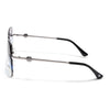 Oversize Sunglasses (Green Lens | Silver Frame - SLMG9091)