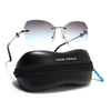 Oversize Sunglasses (Green Lens | Silver Frame - SLMG9091)