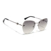 Oversize Sunglasses (Olive Lens | Silver Frame - SLMG9092)