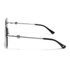 Oversize Sunglasses (Olive Lens | Silver Frame - SLMG9092)
