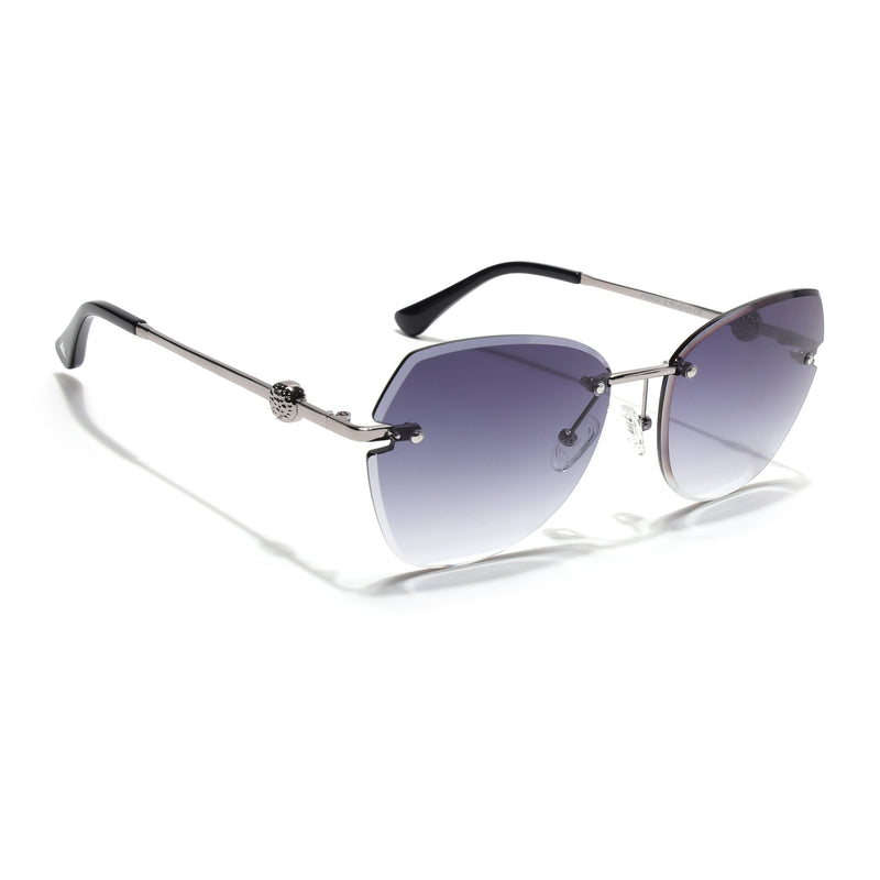 Oversize Sunglasses (Grey Lens | Silver Frame - SLMG9093)