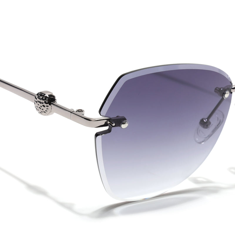 Oversize Sunglasses (Grey Lens | Silver Frame - SLMG9093)