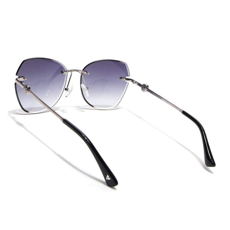 Oversize Sunglasses (Grey Lens | Silver Frame - SLMG9093)