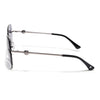 Oversize Sunglasses (Grey Lens | Silver Frame - SLMG9093)